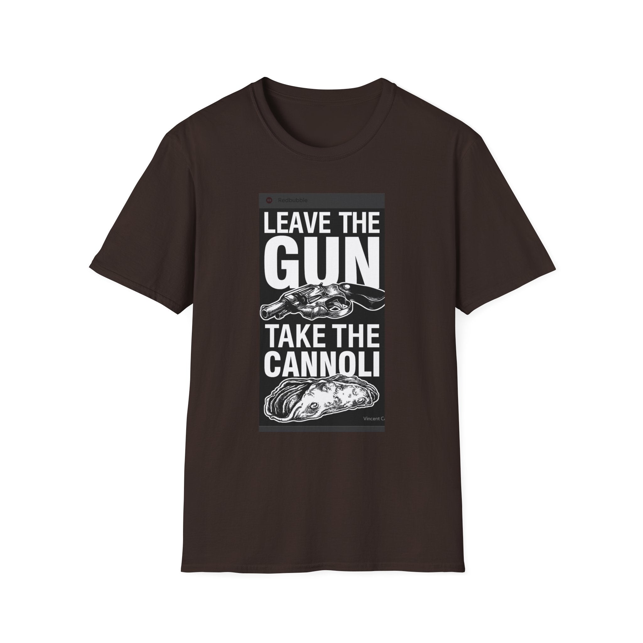 T-Shirt — "Leave the Gun, Take the Cannoli" Vintage Mob Movie Quote Tee