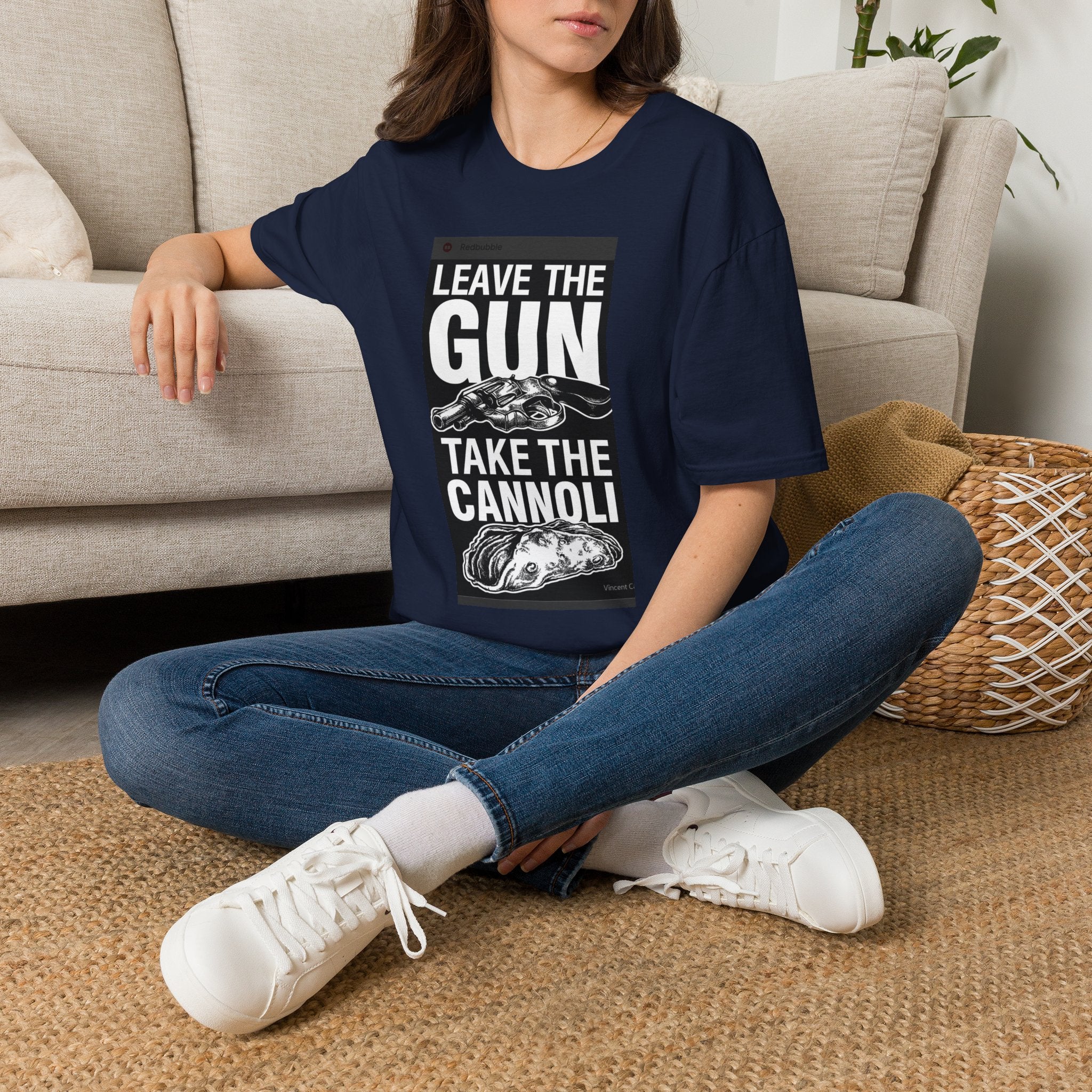 T-Shirt — "Leave the Gun, Take the Cannoli" Vintage Mob Movie Quote Tee