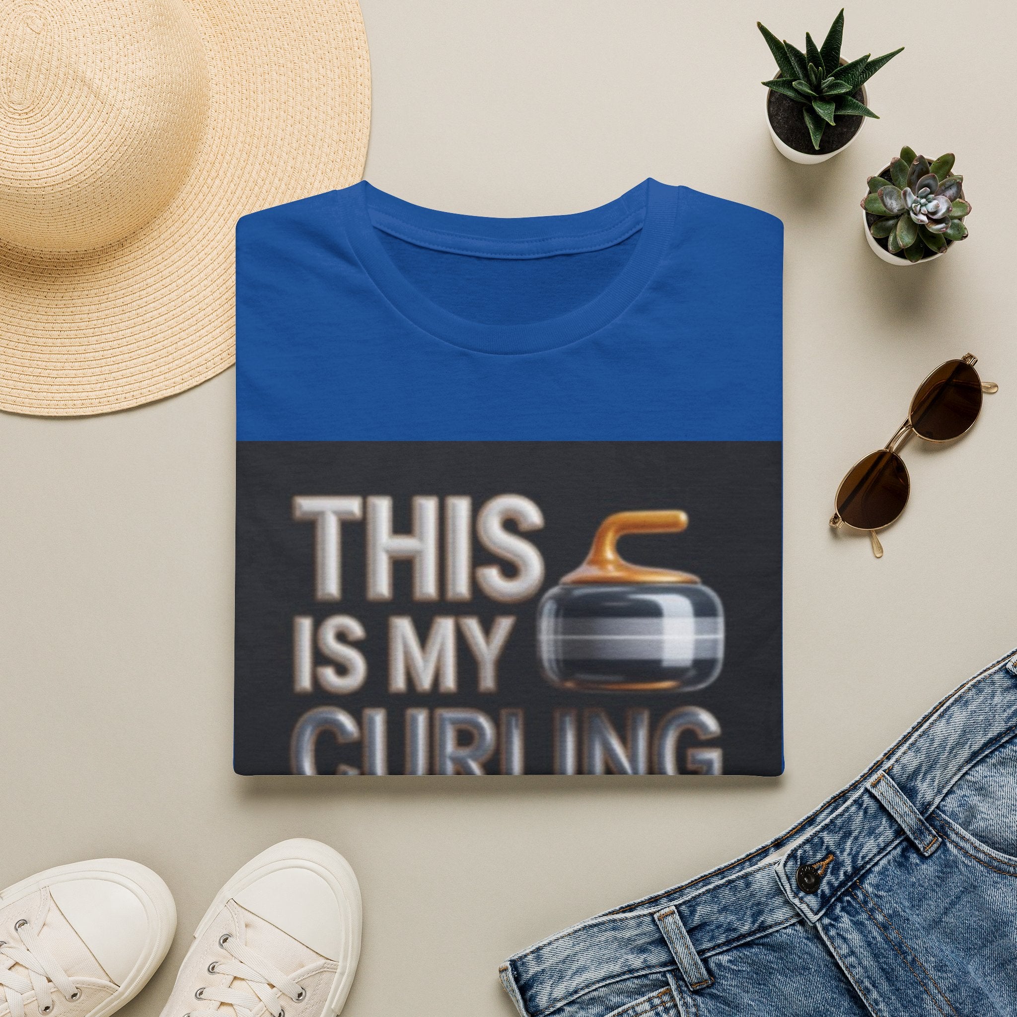 Curling T-Shirt — "This Is My Curling Shirt" Graphic Tee for Curling Fans