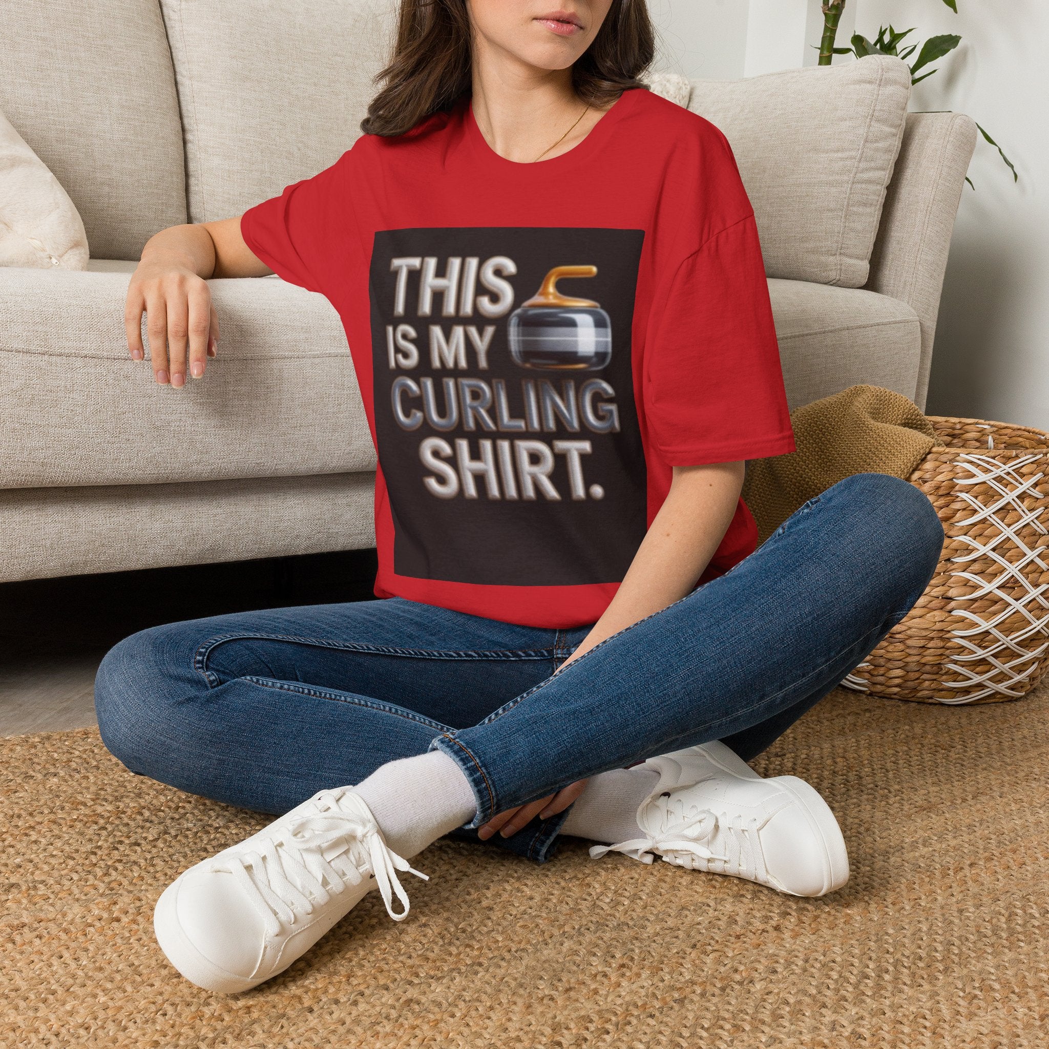 Curling T-Shirt — "This Is My Curling Shirt" Graphic Tee for Curling Fans
