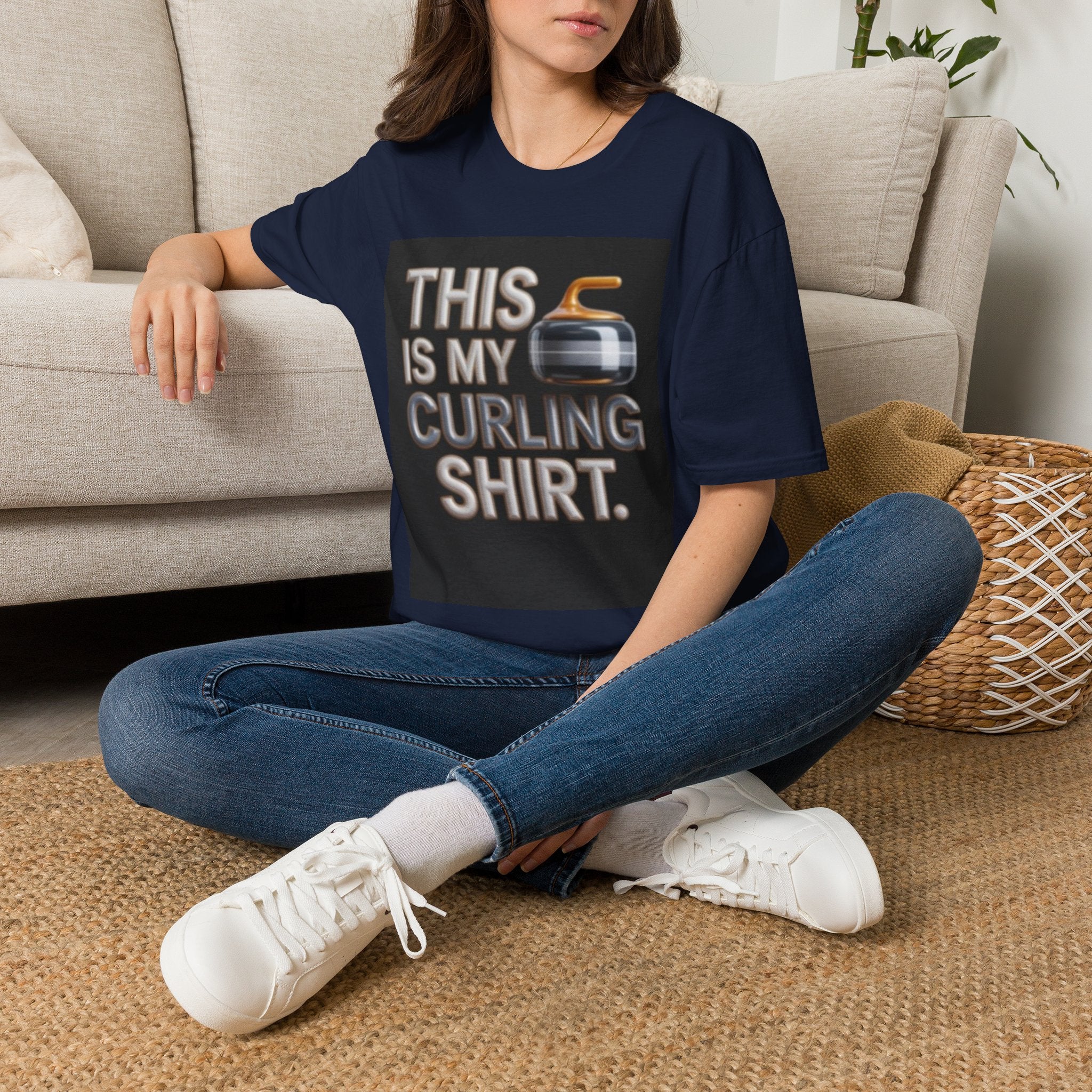 Curling T-Shirt — "This Is My Curling Shirt" Graphic Tee for Curling Fans