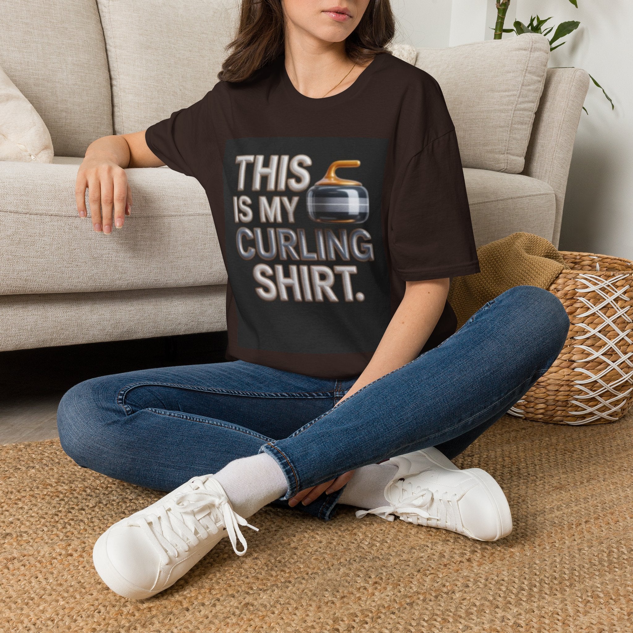 Curling T-Shirt — "This Is My Curling Shirt" Graphic Tee for Curling Fans