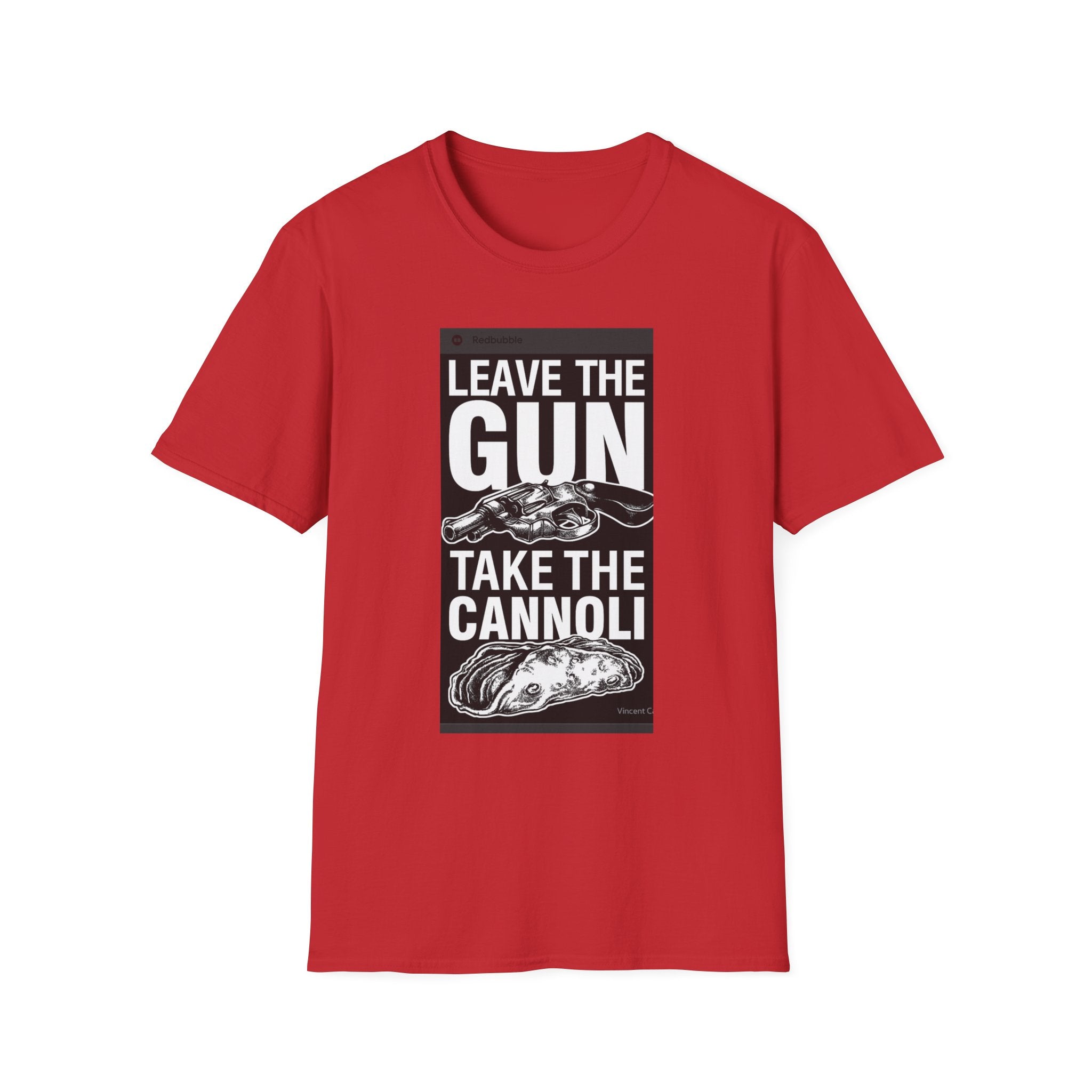T-Shirt — "Leave the Gun, Take the Cannoli" Vintage Mob Movie Quote Tee