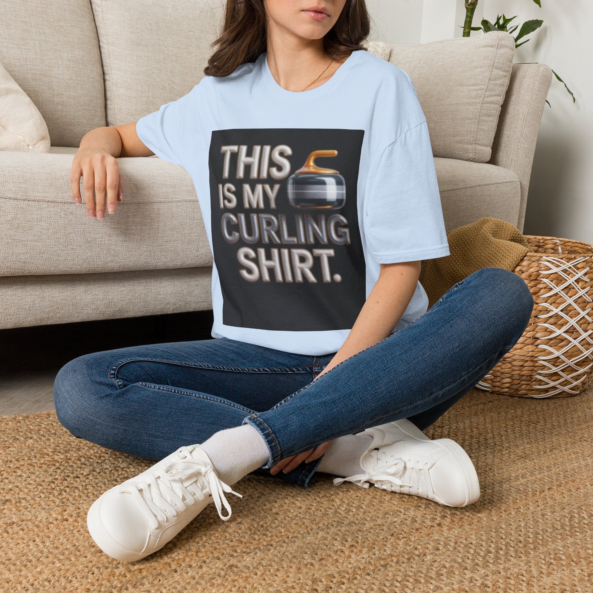 Curling T-Shirt — "This Is My Curling Shirt" Graphic Tee for Curling Fans