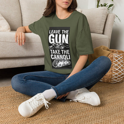 T-Shirt — "Leave the Gun, Take the Cannoli" Vintage Mob Movie Quote Tee