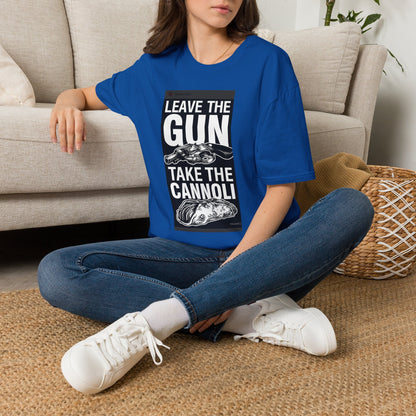 T-Shirt — "Leave the Gun, Take the Cannoli" Vintage Mob Movie Quote Tee