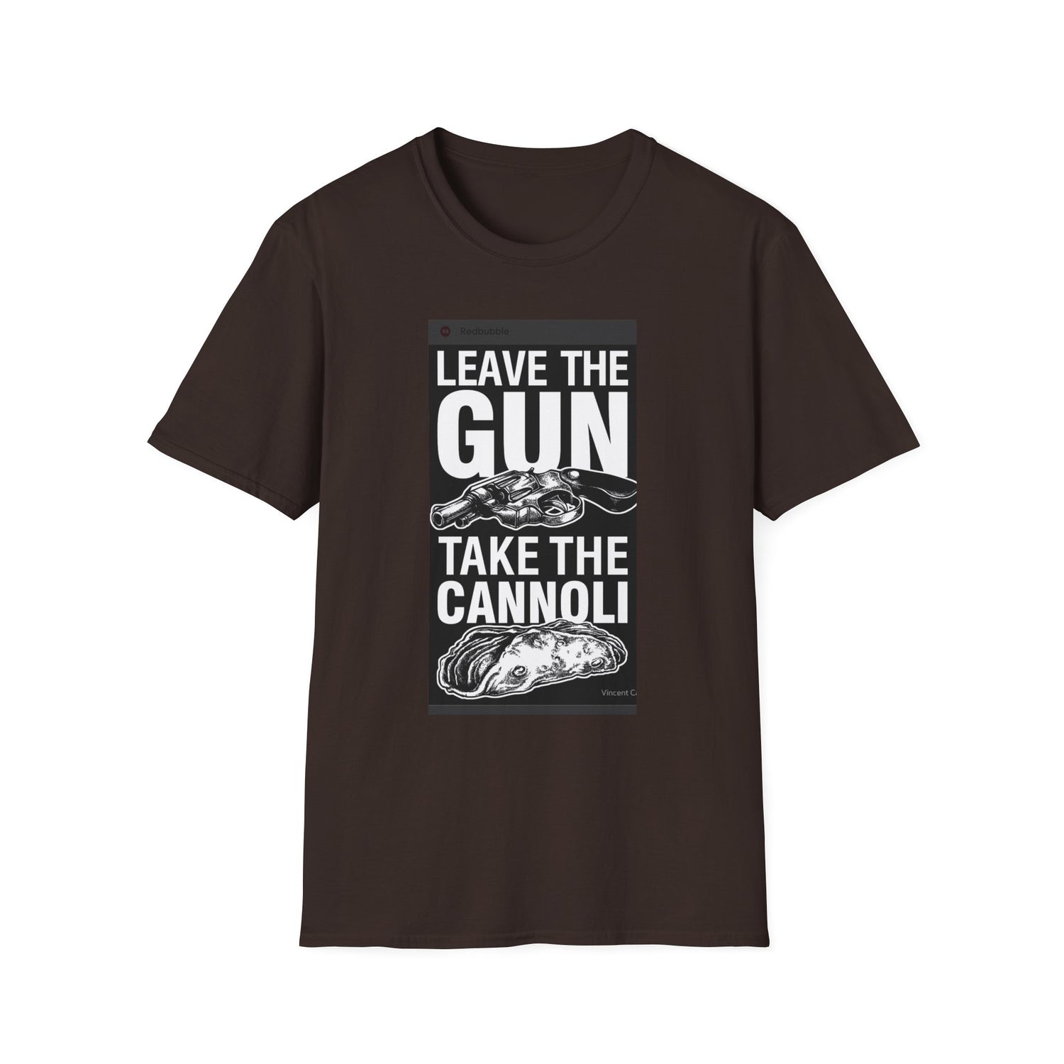 T-Shirt — "Leave the Gun, Take the Cannoli" Vintage Mob Movie Quote Tee