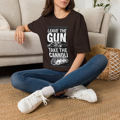 T-Shirt — "Leave the Gun, Take the Cannoli" Vintage Mob Movie Quote Tee