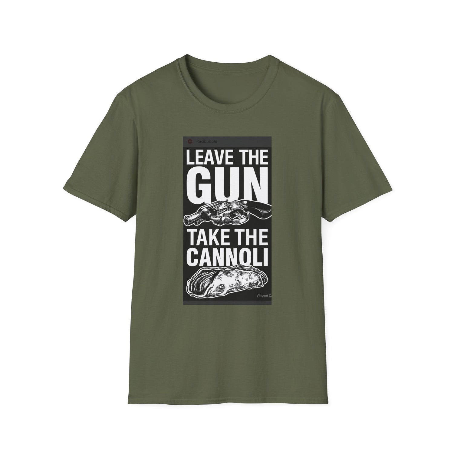 T-Shirt — "Leave the Gun, Take the Cannoli" Vintage Mob Movie Quote Tee