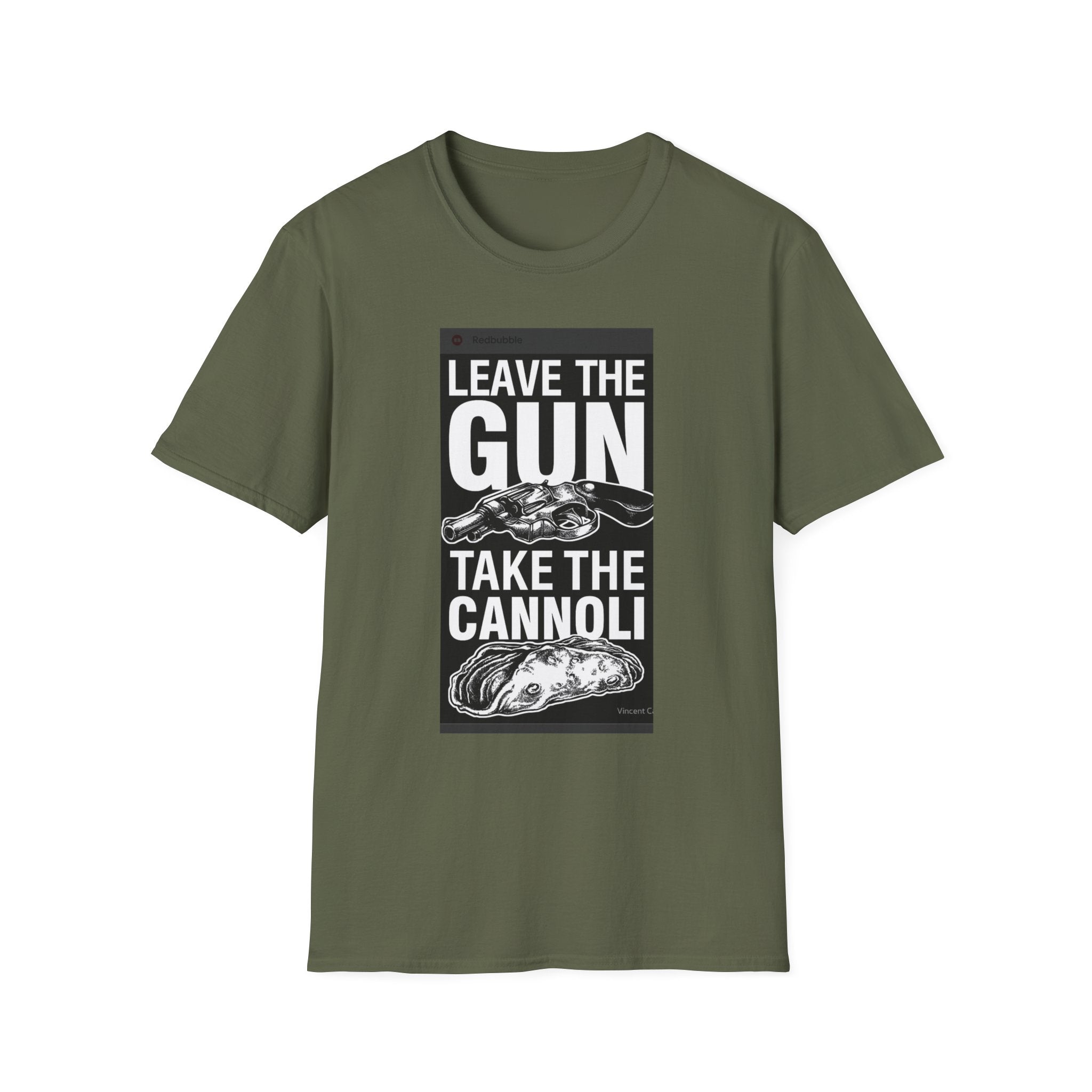 T-Shirt — "Leave the Gun, Take the Cannoli" Vintage Mob Movie Quote Tee