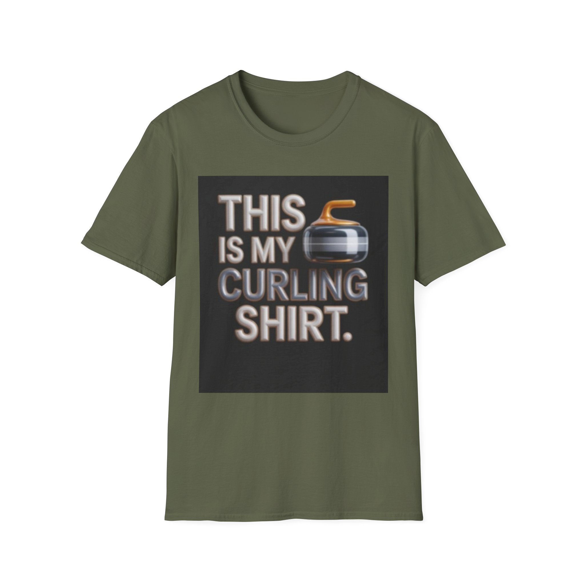 Curling T-Shirt — "This Is My Curling Shirt" Graphic Tee for Curling Fans