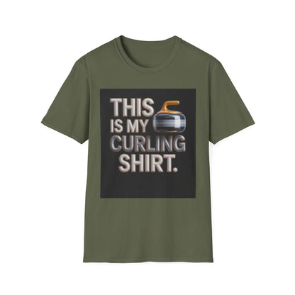 Curling T-Shirt — "This Is My Curling Shirt" Graphic Tee for Curling Fans