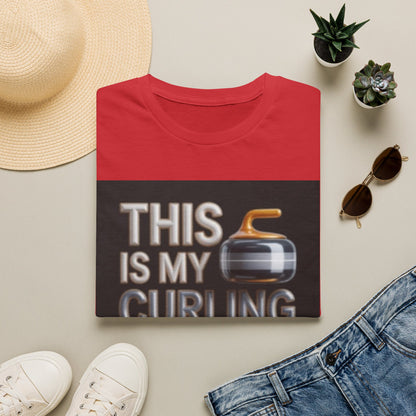 Curling T-Shirt — "This Is My Curling Shirt" Graphic Tee for Curling Fans