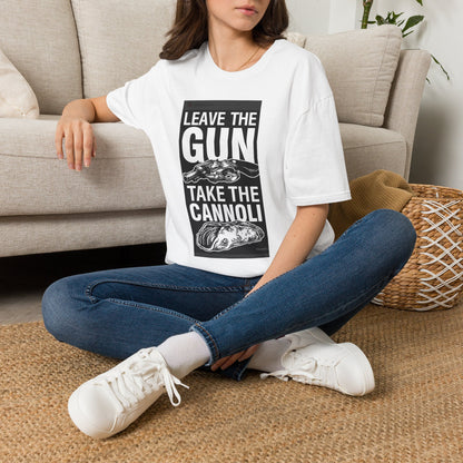 T-Shirt — "Leave the Gun, Take the Cannoli" Vintage Mob Movie Quote Tee