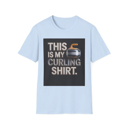 Curling T-Shirt — "This Is My Curling Shirt" Graphic Tee for Curling Fans