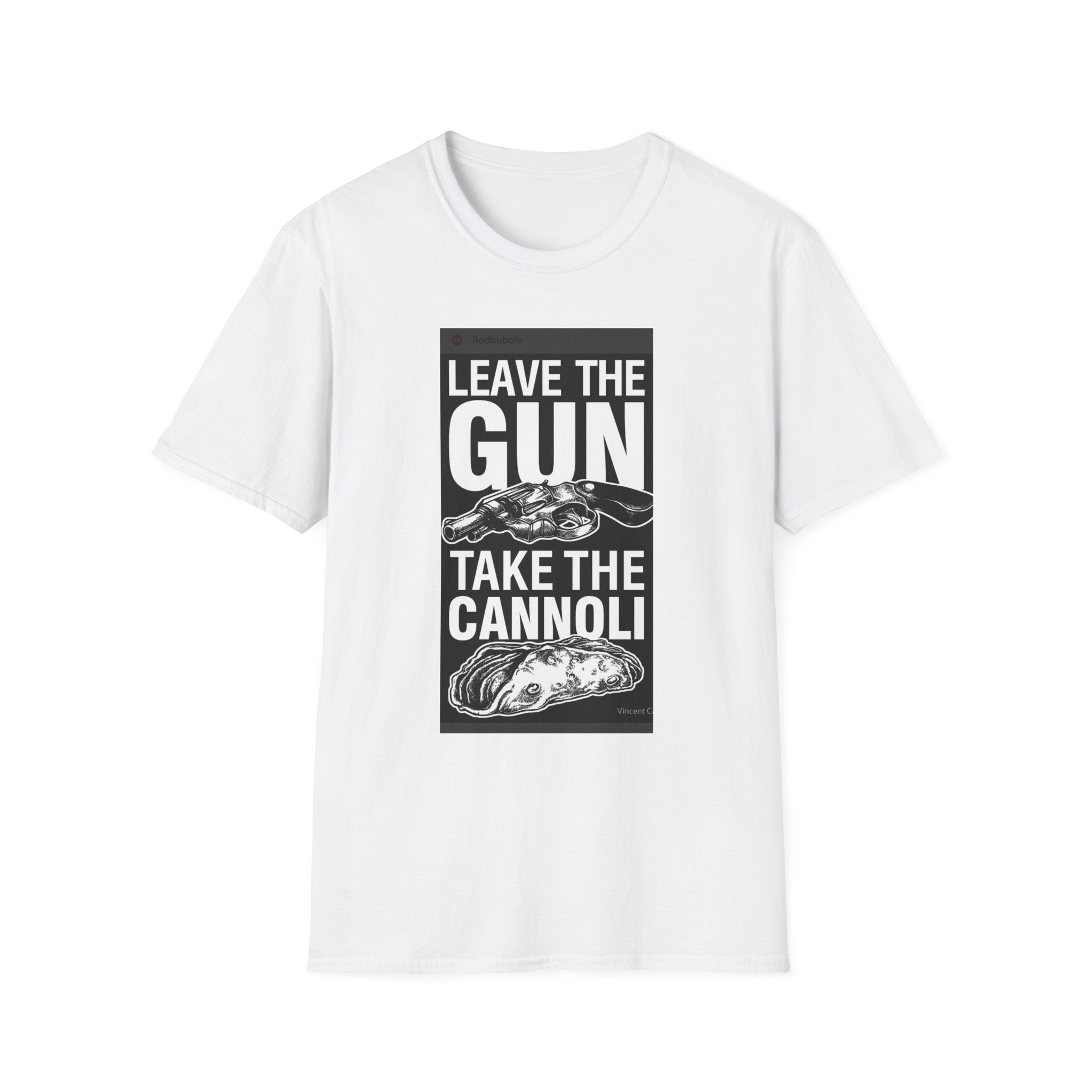 T-Shirt — "Leave the Gun, Take the Cannoli" Vintage Mob Movie Quote Tee