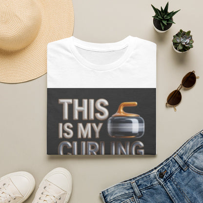 Curling T-Shirt — "This Is My Curling Shirt" Graphic Tee for Curling Fans