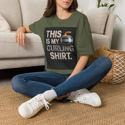 Curling T-Shirt — "This Is My Curling Shirt" Graphic Tee for Curling Fans