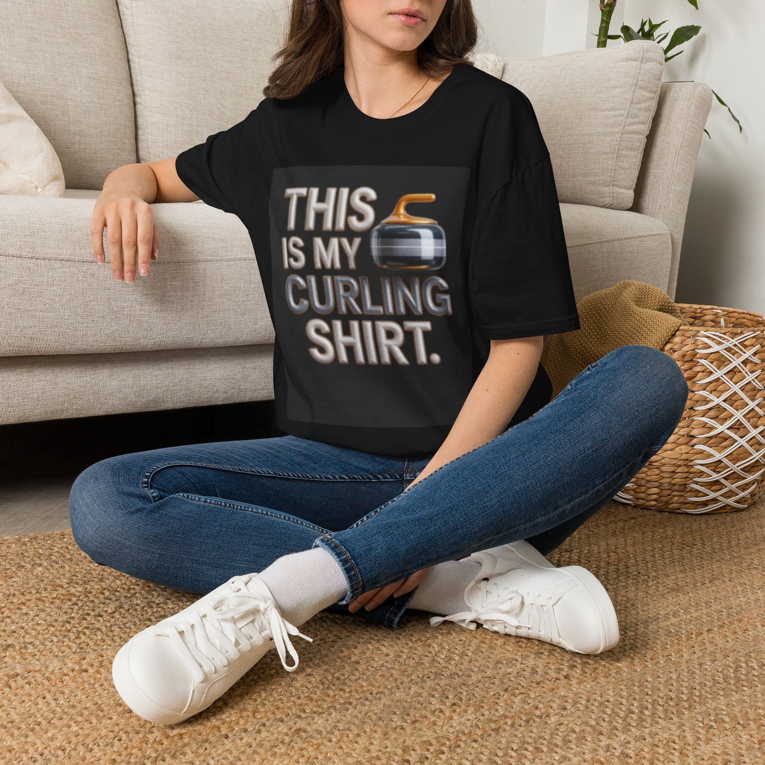 Curling T-Shirt — "This Is My Curling Shirt" Graphic Tee for Curling Fans