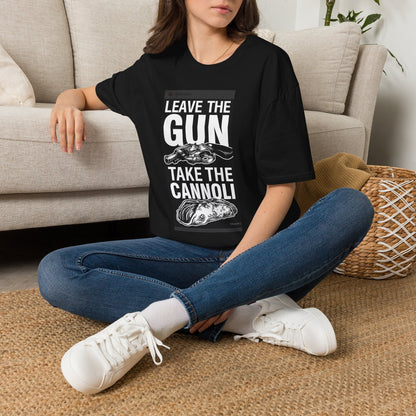 T-Shirt — "Leave the Gun, Take the Cannoli" Vintage Mob Movie Quote Tee