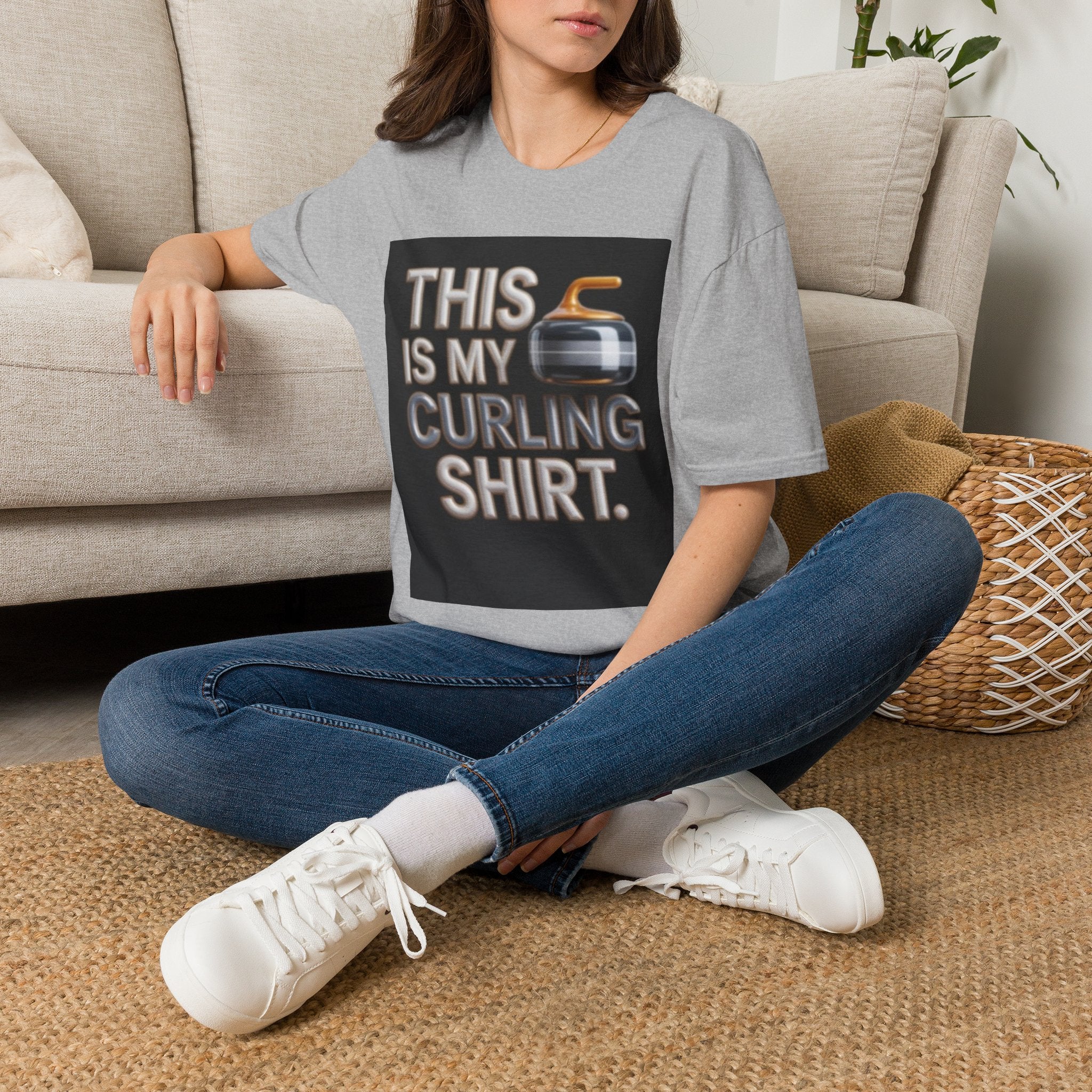 Curling T-Shirt — "This Is My Curling Shirt" Graphic Tee for Curling Fans