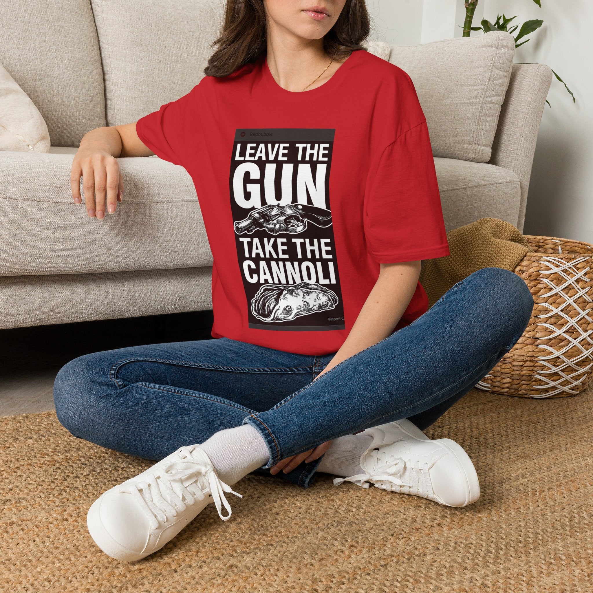 T-Shirt — "Leave the Gun, Take the Cannoli" Vintage Mob Movie Quote Tee