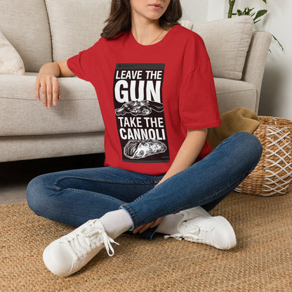 T-Shirt — "Leave the Gun, Take the Cannoli" Vintage Mob Movie Quote Tee