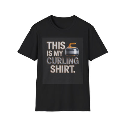 Curling T-Shirt — "This Is My Curling Shirt" Graphic Tee for Curling Fans