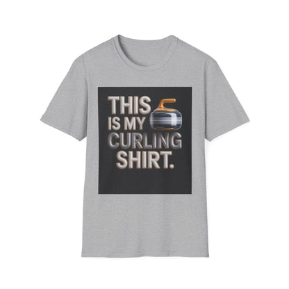 Curling T-Shirt — "This Is My Curling Shirt" Graphic Tee for Curling Fans