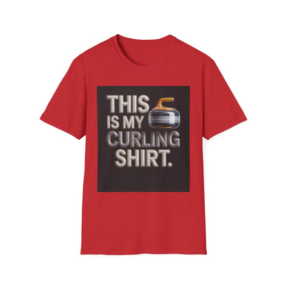 Curling T-Shirt — "This Is My Curling Shirt" Graphic Tee for Curling Fans
