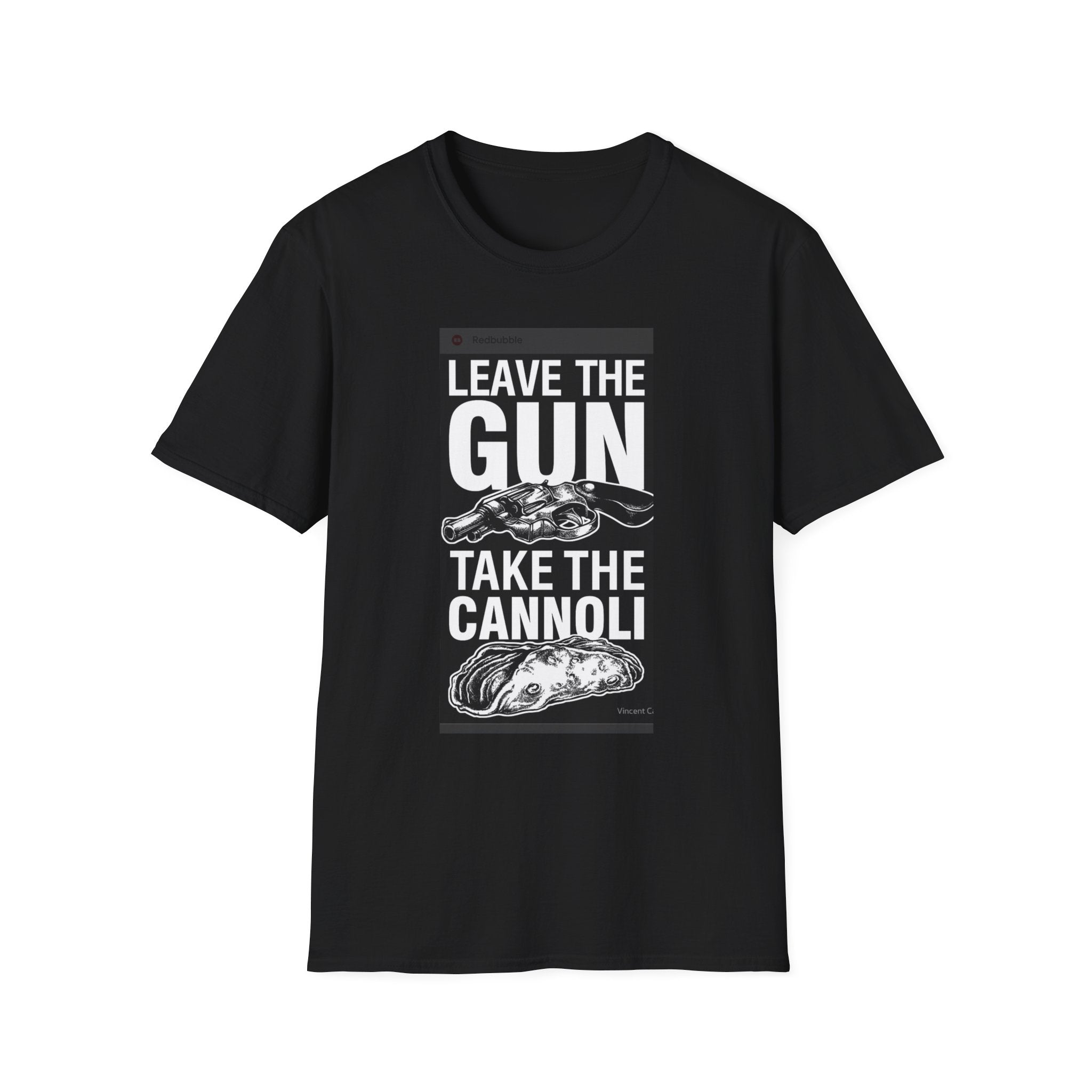 T-Shirt — "Leave the Gun, Take the Cannoli" Vintage Mob Movie Quote Tee