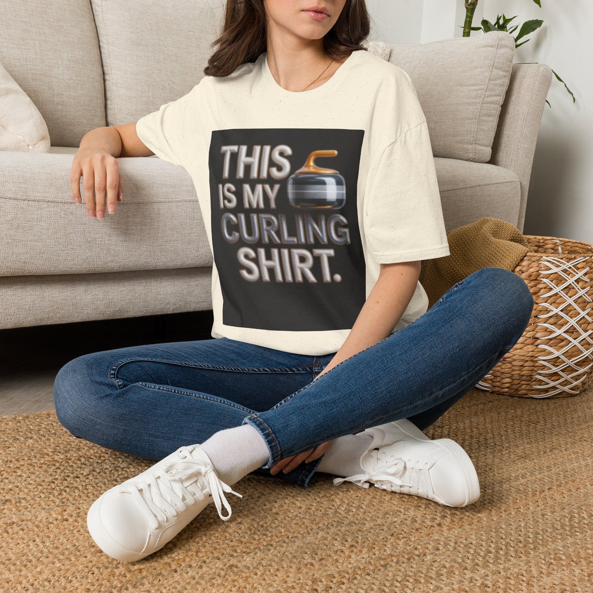 Curling T-Shirt — "This Is My Curling Shirt" Graphic Tee for Curling Fans