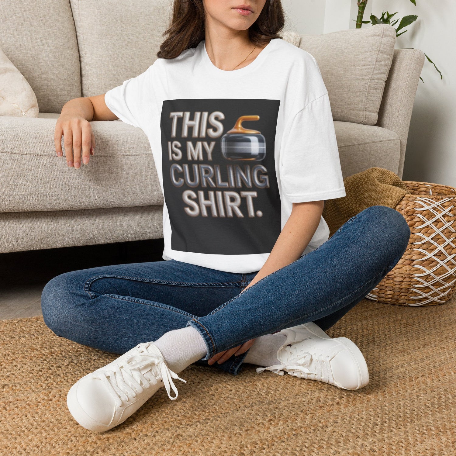 Curling T-Shirt — "This Is My Curling Shirt" Graphic Tee for Curling Fans