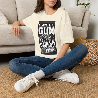 T-Shirt — "Leave the Gun, Take the Cannoli" Vintage Mob Movie Quote Tee