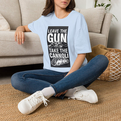 T-Shirt — "Leave the Gun, Take the Cannoli" Vintage Mob Movie Quote Tee