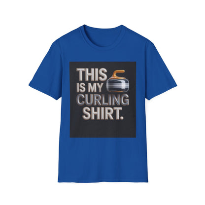 Curling T-Shirt — "This Is My Curling Shirt" Graphic Tee for Curling Fans