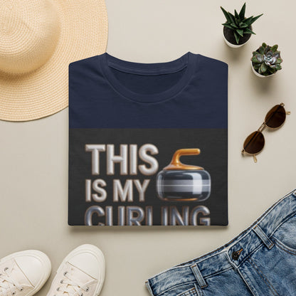 Curling T-Shirt — "This Is My Curling Shirt" Graphic Tee for Curling Fans