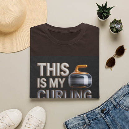 Curling T-Shirt — "This Is My Curling Shirt" Graphic Tee for Curling Fans