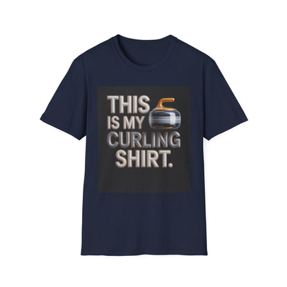 Curling T-Shirt — "This Is My Curling Shirt" Graphic Tee for Curling Fans