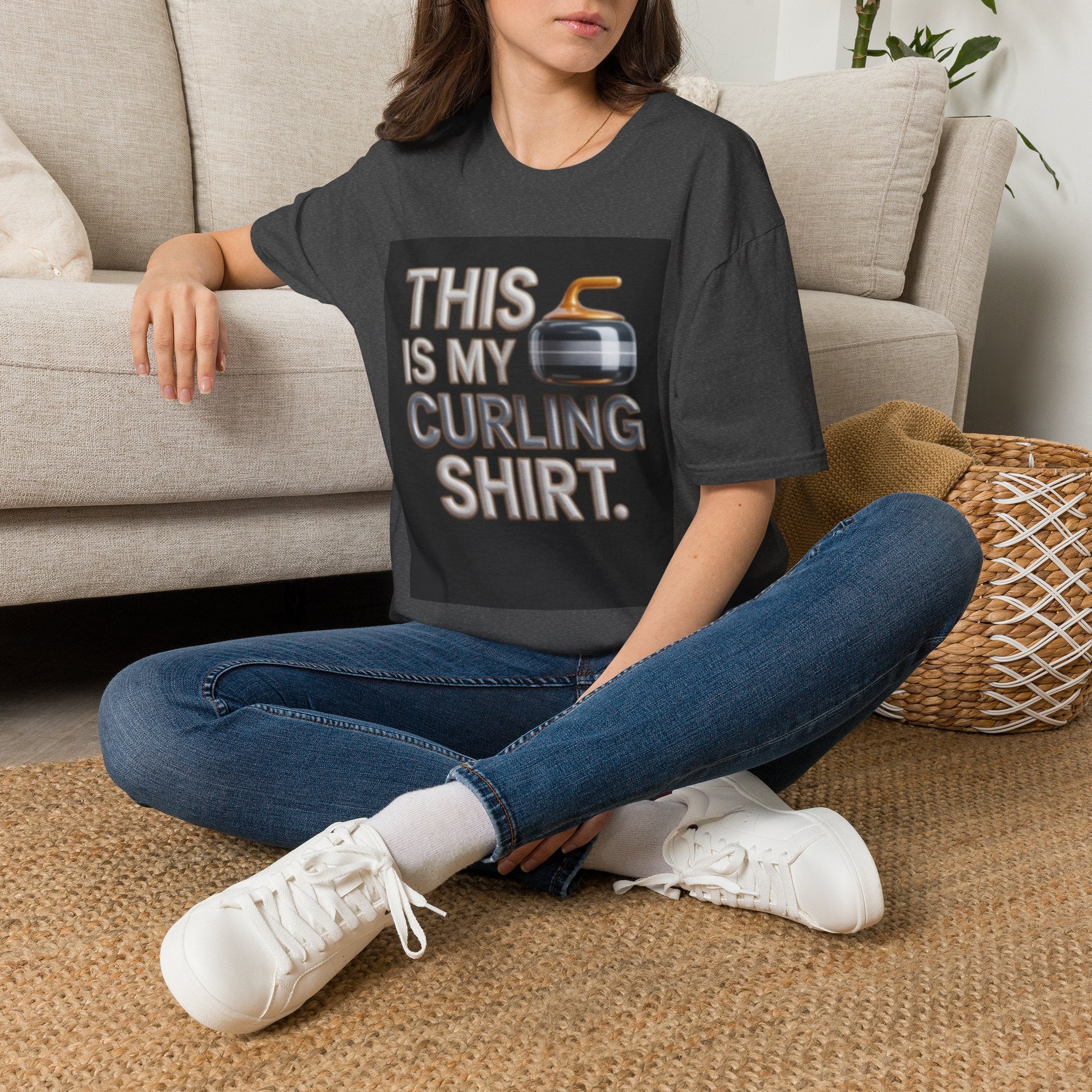 Curling T-Shirt — "This Is My Curling Shirt" Graphic Tee for Curling Fans