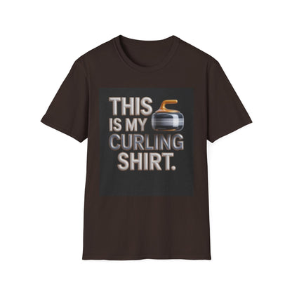 Curling T-Shirt — "This Is My Curling Shirt" Graphic Tee for Curling Fans