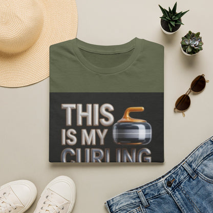 Curling T-Shirt — "This Is My Curling Shirt" Graphic Tee for Curling Fans