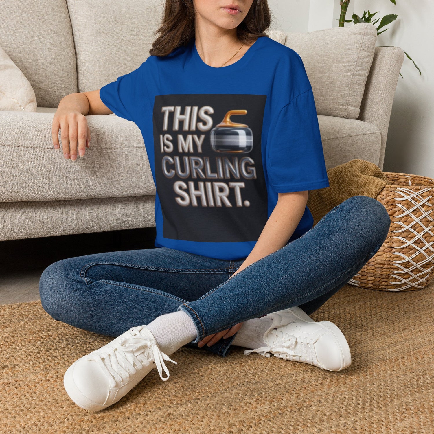 Curling T-Shirt — "This Is My Curling Shirt" Graphic Tee for Curling Fans